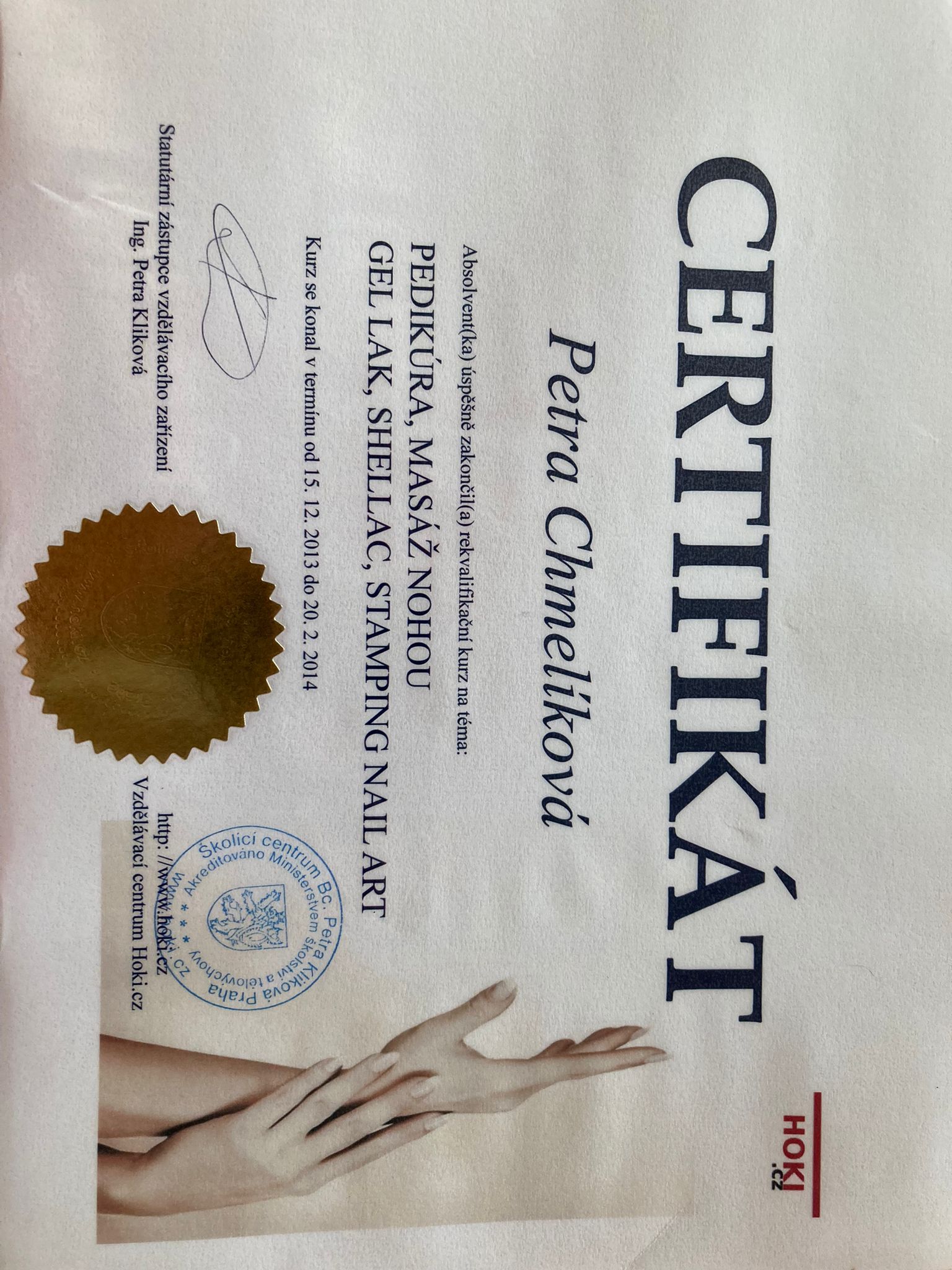 Certifikát 4